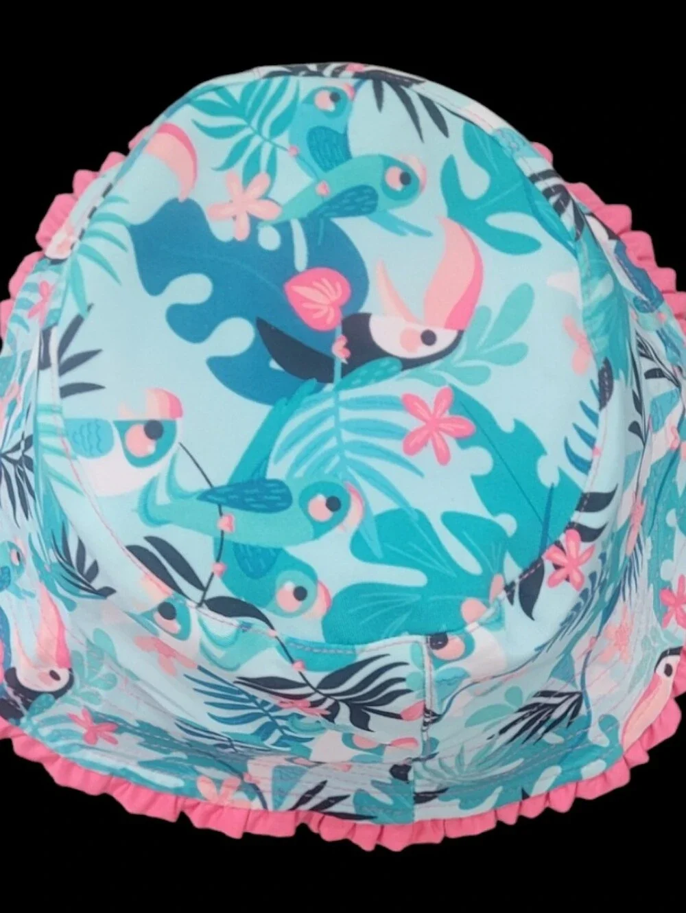 UV Skinz Girls Vibrant Tropical Toucan Print Reversible Bucket Sun Hat